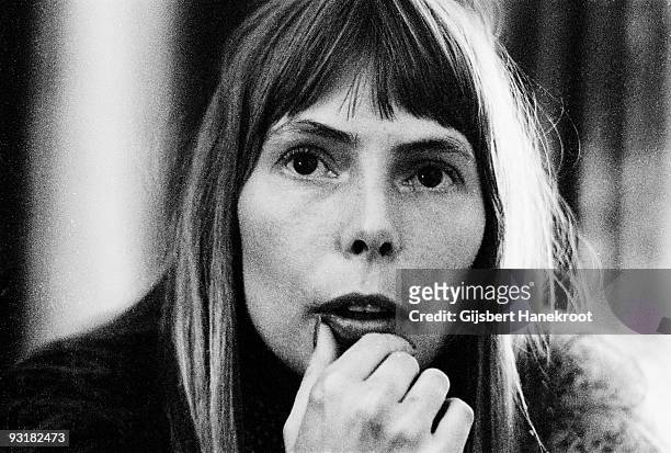 Canadian-American singer-songwriter Joni Mitchell, Amsterdam, Holland in 1972