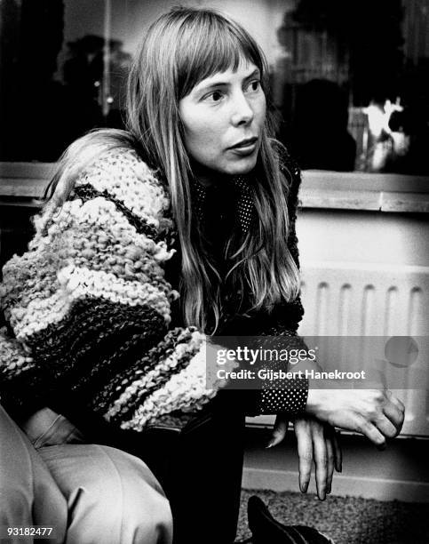 Joni Mitchell posed in Amsterdam, Holland in 1972