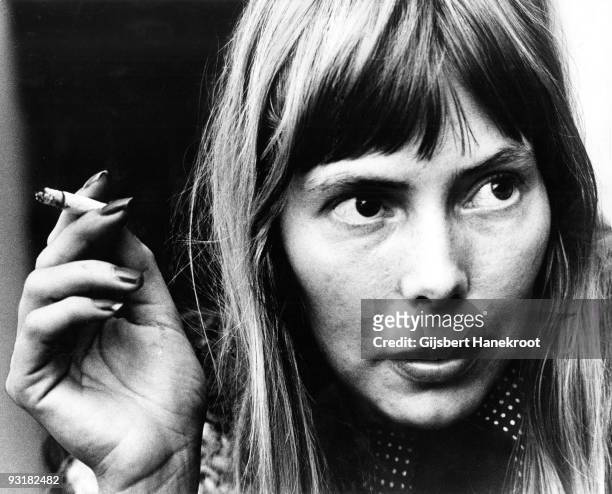 Canadian-American singer-songwriter Joni Mitchell, Amsterdam, Holland in 1972