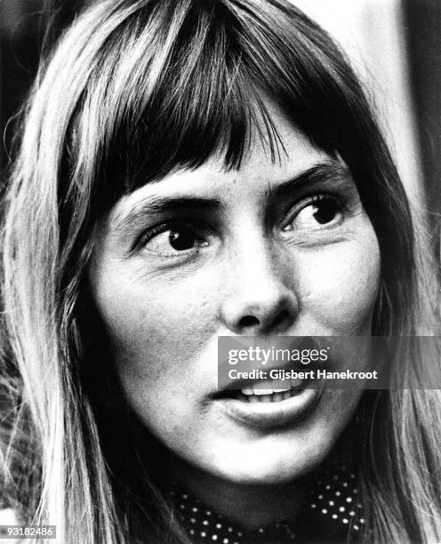 Joni Mitchell posed in Amsterdam, Holland in 1972