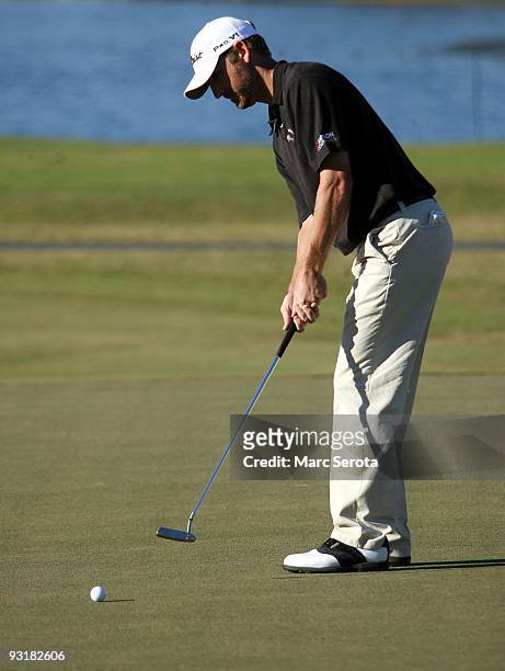 George McNeill putts during the final round at the Children's Miracle Network Classic at Disney's Magnolia & Disney's Palm Course on November 15,...