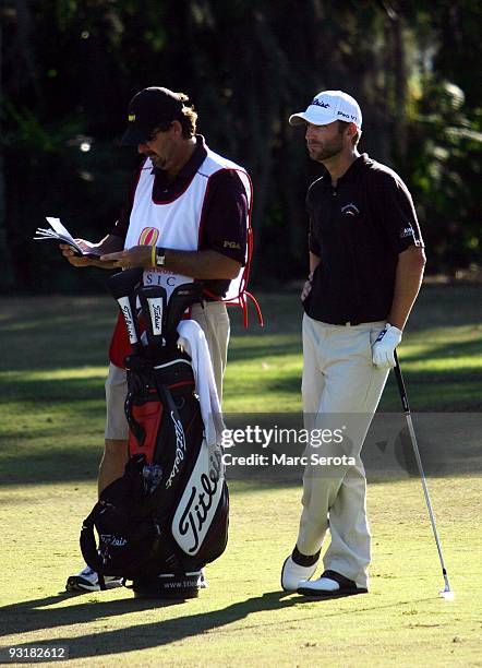 George McNeill waits to hit during the final round at the Children's Miracle Network Classic at Disney's Magnolia & Disney's Palm Course on November...