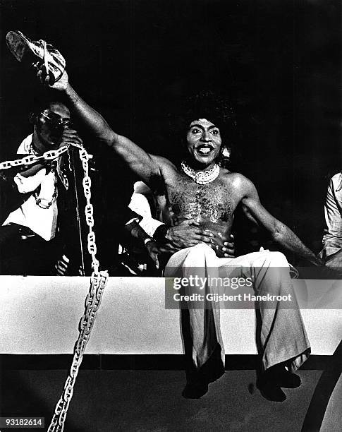 Photo of Little RICHARD, Little Richard performing on stage at the London Rock'n'Roll Show