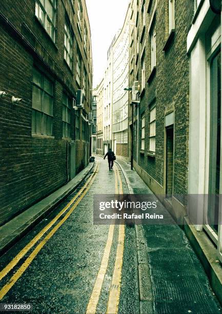 narrow  street in east london - east london stock pictures, royalty-free photos & images