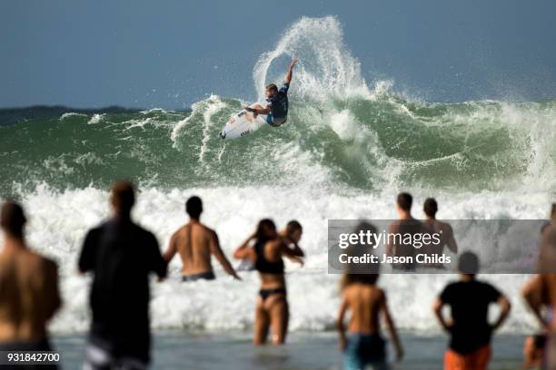 World Champion Australian Mick Fanning puts on a show for his fans but was eliminated in his last appearance at his hometown CT event in the 4th...