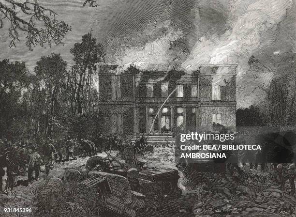 Fire in Tervuren castle, News Photo
