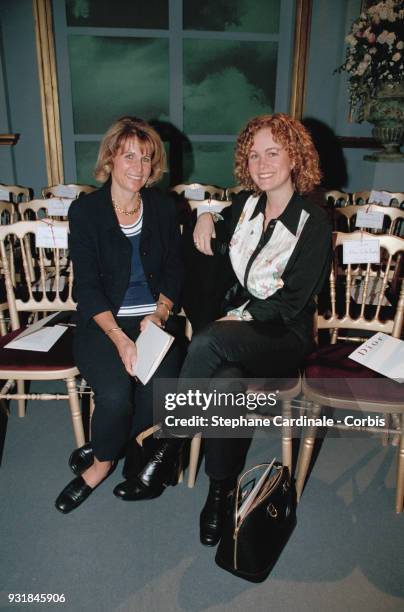 Laeticia Hallyday and her mother, Françoise Thibaut attend the show, Paris, 14th October 1997