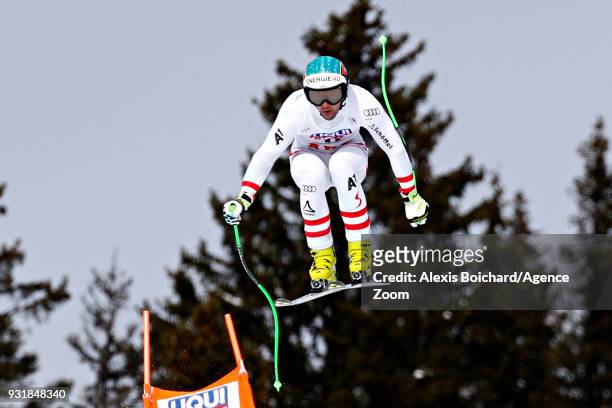 Vincent Kriechmayr of Austria competes during the Audi FIS Alpine Ski World Cup Finals Men's and Women's Downhill on March 14, 2018 in Are, Sweden.
