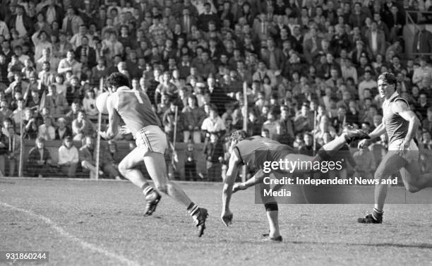 Ireland V Australia in an International Rules Football Series watched by An Taoiseach Charles Haughey and Australian Prime Minister Robert Hawke in...