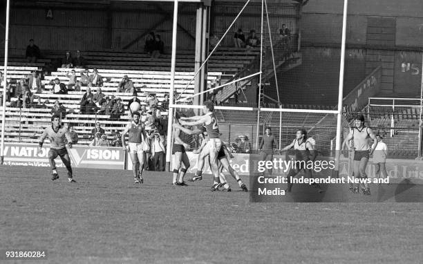 Ireland V Australia in an International Rules Football Series watched by An Taoiseach Charles Haughey and Australian Prime Minister Robert Hawke in...