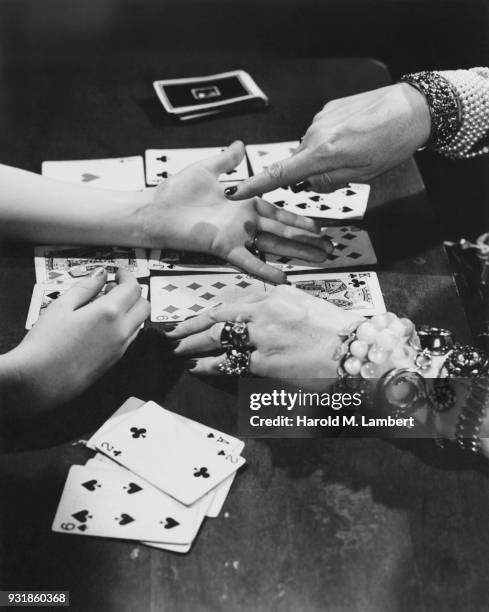 Tarot cards being read