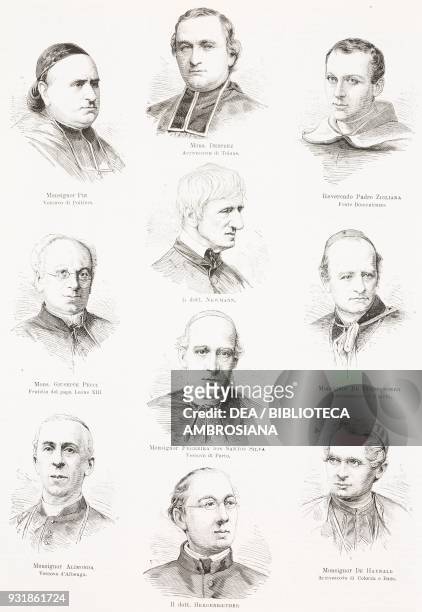Portraits of Louis the Pious , Florian Desprez , Thomas Zigliara , Giuseppe Pecci , John Henry Newman , Friedrich Egon von Fuerstenberg , Americo...