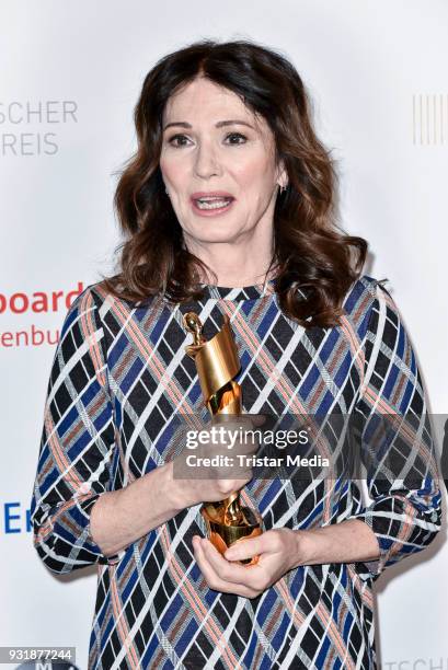 Iris Berben during the nominees announcement for the Lola - German film award at on March 14, 2018 in Berlin, Germany. The German film award will...