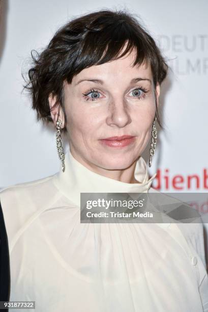 Meret Becker during the nominees announcement for the Lola - German film award at on March 14, 2018 in Berlin, Germany. The German film award will...