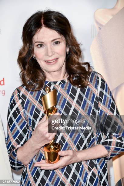 Iris Berben during the nominees announcement for the Lola - German film award at on March 14, 2018 in Berlin, Germany. The German film award will...