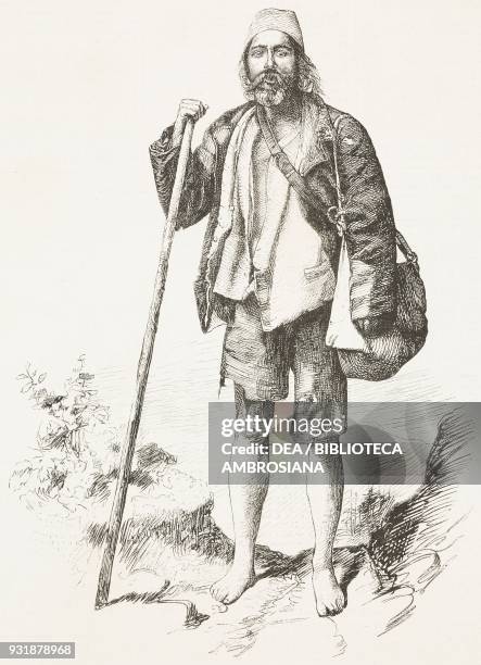 Hadji Loja, leader of the Bosnian revolt, Austrian occupation of Bosnia, engraving from L'Illustrazione Italiana, Year 5, No 38, September 22, 1878.