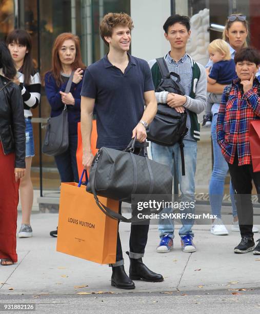 Keegan Allen is seen on March 13, 2018 in Los Angeles, CA.