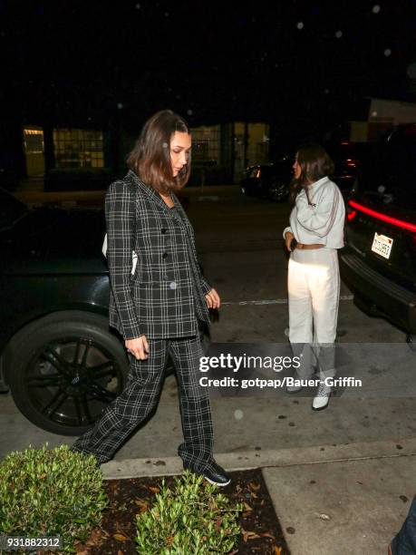 Bella Hadid is seen on March 13, 2018 in Los Angeles, California.