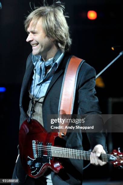 Steve Norman of Spandau Ballet performs live on stage at BBC Broadcasting House on November 17, 2009 in London, England.