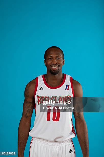 Abdulai Jalloh of the Maine Red Claws poses during media day November 16, 2009 in Portland, Maine. NOTE TO USER: User expressly acknowledges and...