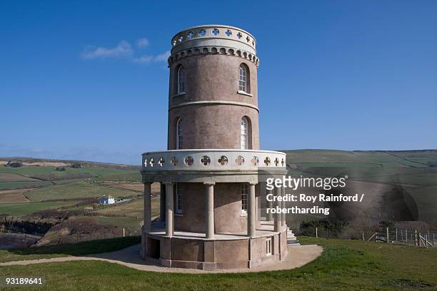 clavel tower, kimmeridge, dorset coast, england, united kingdom - clavel stock pictures, royalty-free photos & images