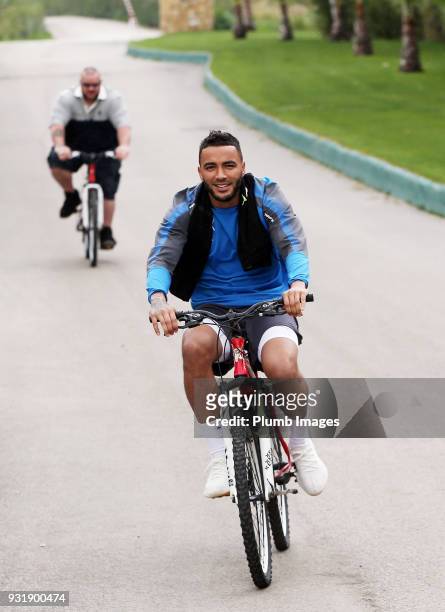 Danny Simpson during the Leicester City training session at the Marbella Soccer Camp Complex on March 14 , 2018 in Marbella, Spain.
