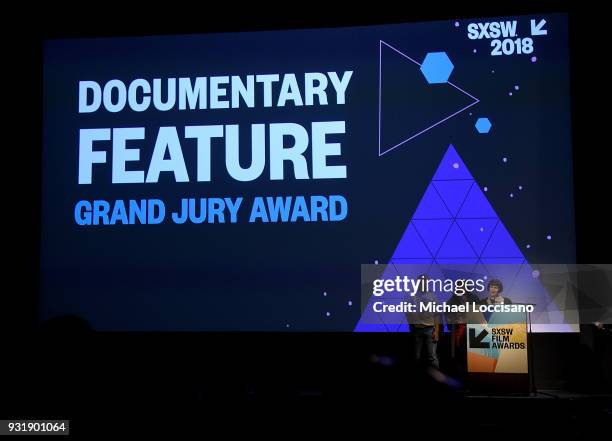 Violet Lucca takes part in the SXSW Film Awards show during the 2018 SXSW Conference and Festivals at Paramount Theatre on March 13, 2018 in Austin,...