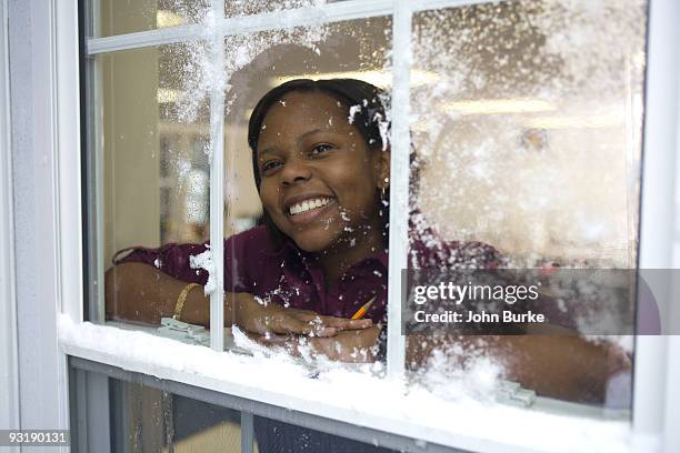 Window Alone Student 70 Young Student Looking Out Windows Of Classroom Stock Photos, High ...
