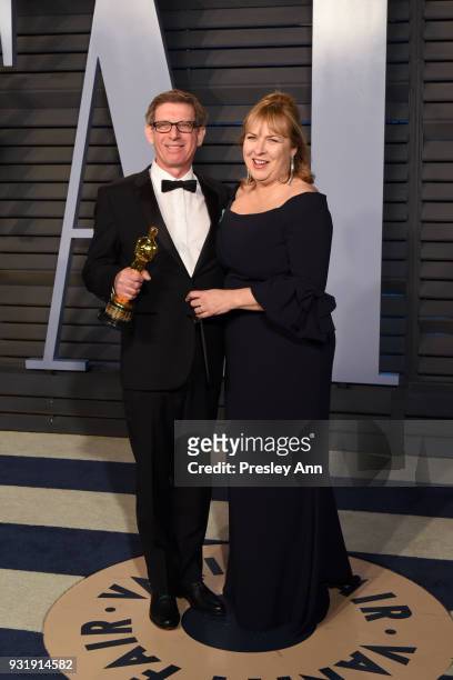 Jeffrey A. Melvin and Guest attend 2018 Vanity Fair Oscar Party Hosted By Radhika Jones - Arrivals at Wallis Annenberg Center for the Performing Arts...