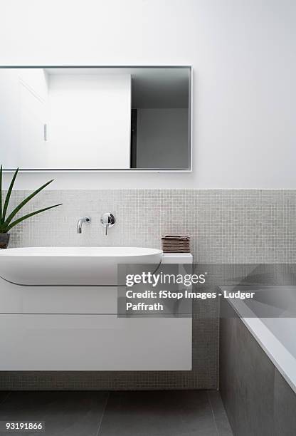 a modern bathroom - bathroom furniture stock pictures, royalty-free photos & images