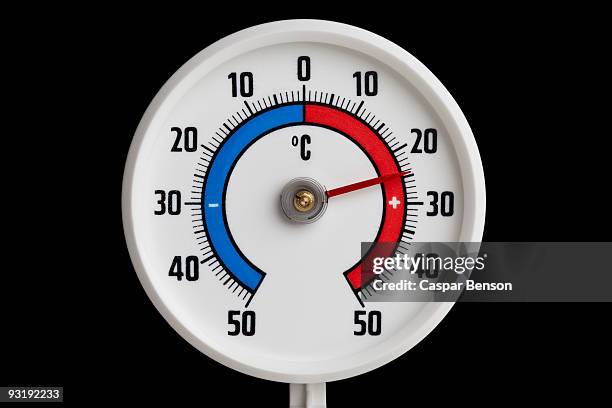 a temperature gauge - temperature gauge stock-fotos und bilder