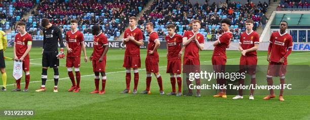 The Liverpool players Ben Woodburn, Kamil Grabara, Neco Williams, Bobby Adekanye, Conor Masterson, Herbie Kane, Adam Lewis, George Johnston, Curtis...