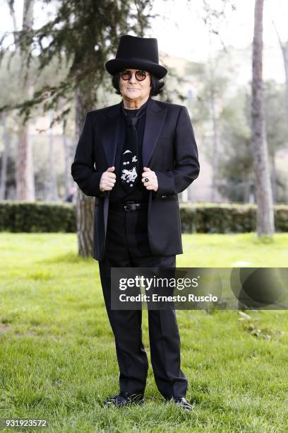 Italian singer Renato Zero attends 'Zerovskij - Solo Per Amore' photocall at La Casa Del Cinema on March 14, 2018 in Rome, Italy.