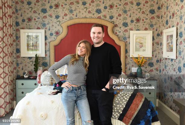 Blogger Katie Sands of Honestly Kate poses during Nordstrom and Anthropologie partner to Introduce Anthropologie Home In Nordstrom stores and...