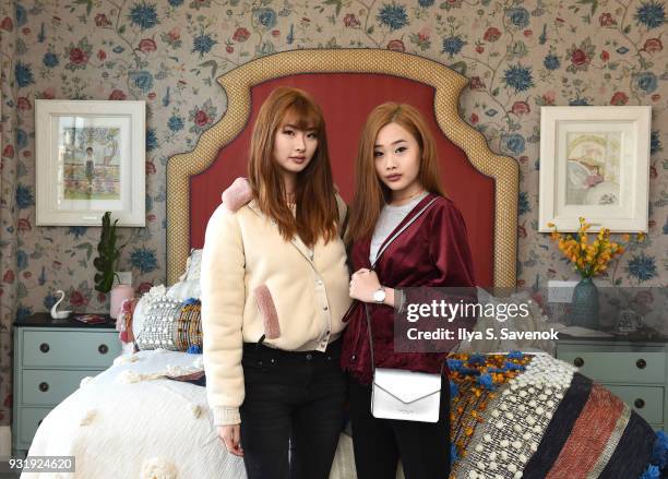 Bloggers Daseul Lee and Kate Dyl pose during Nordstrom and Anthropologie partner to Introduce Anthropologie Home In Nordstrom stores and...