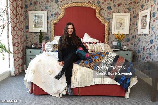 Blogger Shira Rose of A Sequin Love Affair poses during Nordstrom and Anthropologie partner to Introduce Anthropologie Home In Nordstrom stores and...