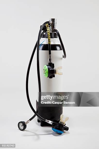 a scuba diving oxygen tank - diving equipment stock pictures, royalty-free photos & images
