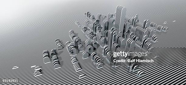 abstract silver panorama - city reflection stock illustrations