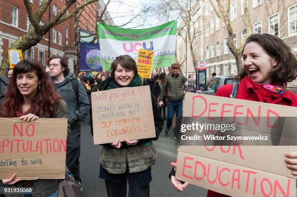 Few thousand of people including higher and further education staff and students took part in a protest march across central London to Westminster...