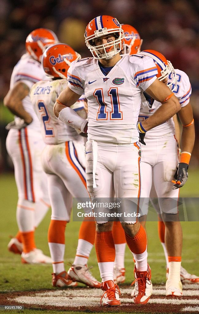 Florida Versus Riley Riley Cooper of the Florida Gators looks on during the game against ...