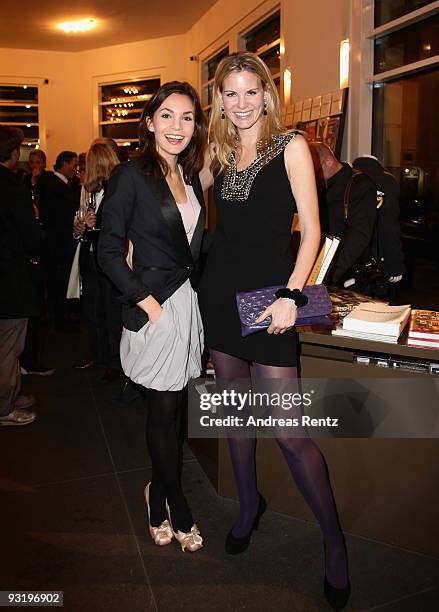 Actress Nadine Warmuth and Miriam Friedrich attend the IHT Techno Luxury Conference cocktail at The Corner on November 18, 2009 in Berlin, Germany.