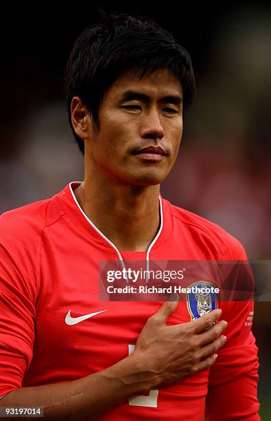 Seol Ki Hyeon of South Korea during the International Friendly match between South Korea and Serbia at Craven Cottage on November 18, 2009 in London,...