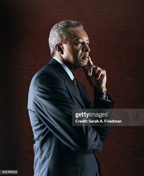 Former CEO of Merrll Lynch, Stanley O'Neal poses at a portrait session for Fortune Magazine in 2002.
