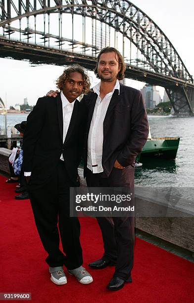 Rowan Woods and Warwick Thornton arrive for the 2009 Kodak Inside Film Awards at Luna Park on November 18, 2009 in Sydney, Australia.