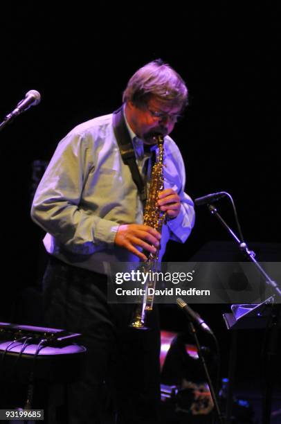 John Surman performs on stage at Queen Elizabeth Hall as part of the London Jazz Festival on November 18, 2009 in London, England.