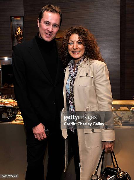 Chopard's Scott Green and a guest attend the Los Angeles Confidential Magazine and David Yurman Event for the Noreen Fraser Foundation at David...