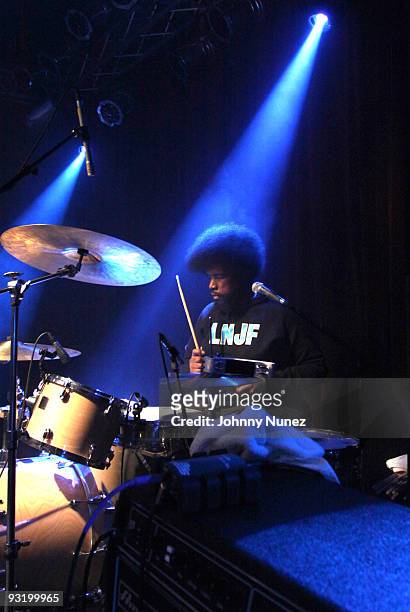 Quest Love of The Roots performs at Highline Ballroom on November 17, 2009 in New York, New York.