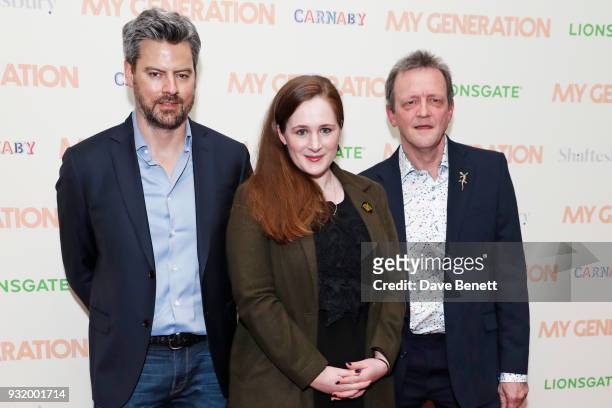 Producers James Clayton, Fodhla Cronin O'Reilly and director David Batty attend a special screening of "My Generation" at the BFI Southbank on March...