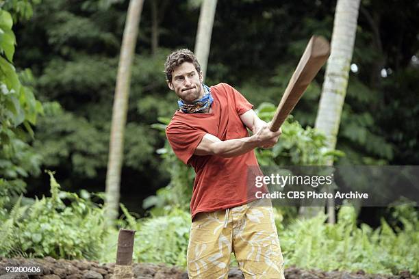 Mick Trimming, during the immunity challenge, "Nut Cracker", during the eighth episode of SURVIVOR: SAMOA, Thursday, Nov 5 on the CBS Television...