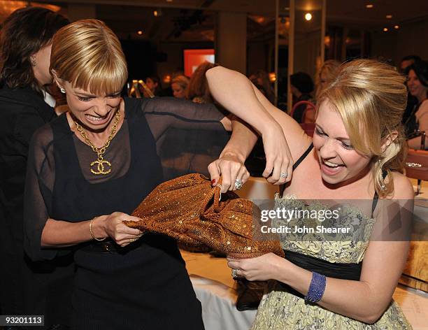 Actress Jaime Pressly and honoree Melissa Joan Hart attend the 7th Annual Bag Ladies Luncheon benefitting Lupus LA at Beverly Wilshire Four Seasons...